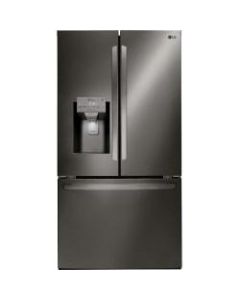 LG 22 cu. ft. Smart WI-FI Enabled French Door Counter-Depth Refrigerator - Black Stainless Steel