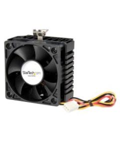 StarTech.com 65x60x45mm Socket 7/370 CPU Cooler Fan w/ Heatsink & TX3 connector - Processor cooler - ( Socket 370, Socket 7 ) - 2.28in Maximum Fan Diameter - 151.1 gal/min Maximum Airflow - 4000 rpm - 31 dB(A) Noise - Ball Bearing - 3-pin TX3 Female