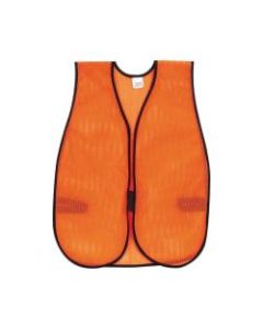 MCR Safety Polyester Mesh Safety Vest, 18in x 47in, One Size, Black/Orange