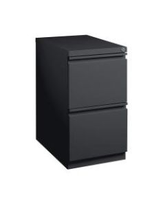 WorkPro 20inD Vertical 2-Drawer Mobile Pedestal File, Metal, Black