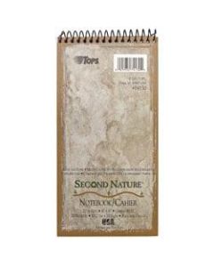 TOPS Second Nature 100% Recycled Reporters Notebook, 4in x 8in, 1 Subject, Gregg Ruled, 70 Sheets, White