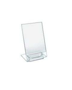 Azar Displays Acrylic L-Shaped Sign Holders, 8 1/2in x 5 1/2in, Clear, Pack Of 10