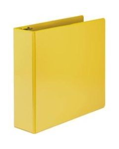 Samsill Economy View 3-Ring Binder, 3in Round Rings, Yellow
