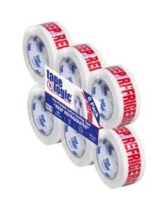 Tape Logic Pre-Printed Carton Sealing Tape, Keep Refrigerated, 2in x 110 Yd, White/Red, Case Of 6