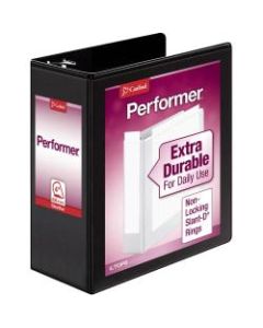 Cardinal Performer ClearVue Ring 3-Ring Binder, 4in D-Rings, Black