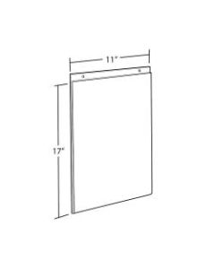 Azar Displays Wall-Mount U-Frame Acrylic Sign Holders, 17in x 11in, Clear, Pack Of 10