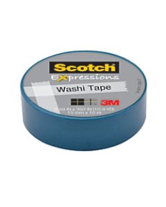 Scotch Expressions Washi Tape, 5/8in x 393in, Blue