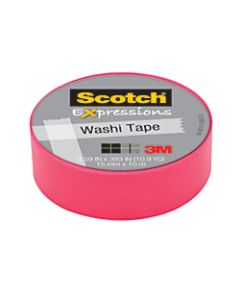 Scotch Expressions Washi Tape, 5/8in x 393in, Pink