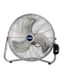 Lasko Portable Fan - 20in Diameter - 3 Speed - Energy Efficient, Pivoting Head - 22in Height x 22in Width - Steel, Metal Blade, Rubber - Silver