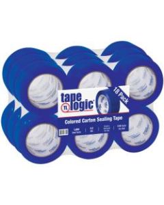 Tape Logic Carton-Sealing Tape, 3in Core, 2in x 110 Yd, Blue, Pack Of 18