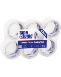 Tape Logic Carton-Sealing Tape, 3in Core, 2in x 55 Yd., White, Pack Of 6