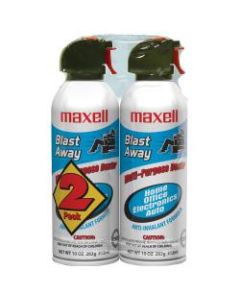 Maxell Blast Away Multi-Purpose Duster, 10 Oz, Pack Of 2 Cans