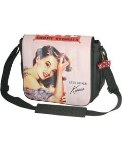 Mobile Edge Maddie Powers Sheba Messenger Bag, Black/Pink