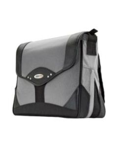 Mobile Edge Premium Messenger Bag, Black/Silver