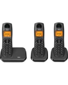 RCA 2161-3BKGA DECT 6.0 Cordless Phone - Black - 1 x Phone Line - 3 x Handset