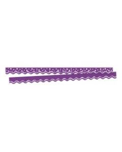 Barker Creek Scalloped-Edge Border Strips, 2 1/4in x 36in, Happy Grape, Pre-K To College, Pack Of 26