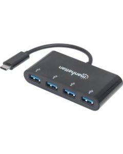 Manhattan SuperSpeed USB-C 3.1 Gen 1 C Hub - USB Type C - External - 4 USB Port(s) - 4 USB 3.1 Port(s) - PC, Linux, Mac