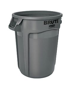 Rubbermaid Round Brute Container, 32 Gallons, Gray