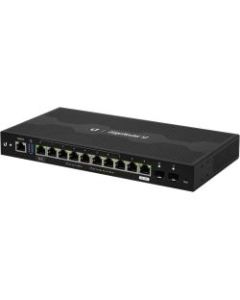 Ubiquiti EdgeRouter Router - 10 Ports - PoE Ports - 2 - Gigabit Ethernet - Rack-mountable - 1 Year