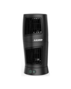 Lasko Desk Fan - 11.9in Diameter - 3 Speed - Quiet, Oscillating - Black