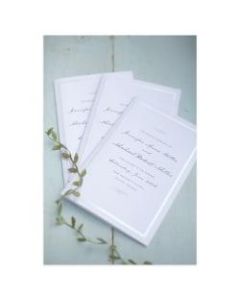 Gartner Studios Wedding Programs, Half Fold, 8 1/2in x 11in, Pearl White Border, Pack Of 50