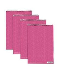 TOPS Prism+ Color Steno Books, 6in x 9in, 100% Recycled, Gregg Ruled, 80 Sheets, Pink, Pack Of 4