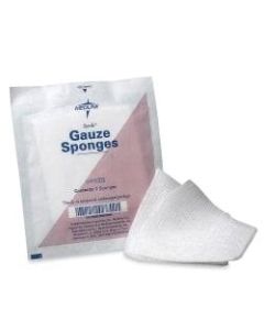 Medline Non-Sterile Woven Gauze Sponges, 12-Ply, 2in x 2in, White, Box Of 200