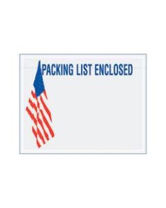Office Depot Brand Packing List Envelopes, 7in x 5 1/2in, USA Flag, Pack Of 1,000