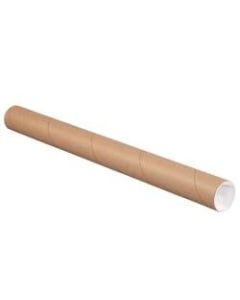 Office Depot Brand Mailing Tubes With Caps, 2in x 25in, 80% Recycled, Kraft, Case Of 50