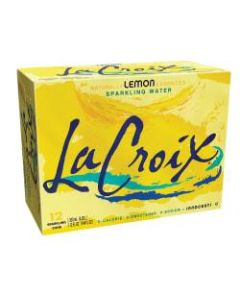 LaCroix Core Sparkling Water with Natural Lemon Flavor, 12 Oz, Case of 12 Cans