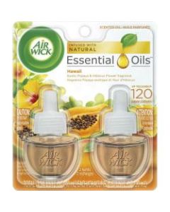 Air Wick Papaya Scented Oil - Oil - 0.7 fl oz (0 quart) - Hawaii Exotic Papaya, Hibiscus Flower - 60 Day - 2 / Pack