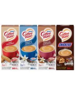 Coffee-Mate Creamer Variety Pack, 0.36 Oz, 50 Creamers Per Box, Case Of 4 Boxes