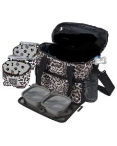 Overland Dog Gear Week Away Bag For Small Dogs, 11inH x 6inW x 12inD, Animal Print