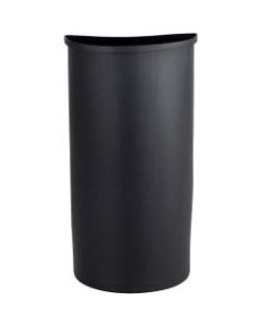 Safco Half-Round Receptacle, 12.5 Gallons, Black