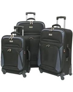 Overland Geoffrey Beene Brentwood 3-Piece Luggage Set, Black