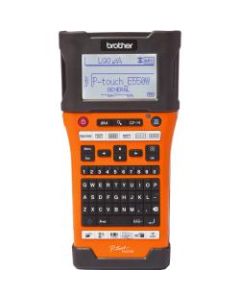 Brother P-touch EDGE PT-E550W Electronic Label Maker - Thermal Transfer - 1.18 in/s Mono - 180 x 360 dpi - Tape, Label - 0.14in, 0.24in, 0.35in, 0.47in, 0.71in, 0.94in - LCD Screen - Power Adapter, Battery - Lithium Ion