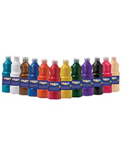 Prang Ready-To-Use Tempera Paint, 16 Oz., Assorted Colors, Pack Of 12