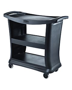 Rubbermaid Executive Service Cart, 38inH x 21inW x 39inD, Black