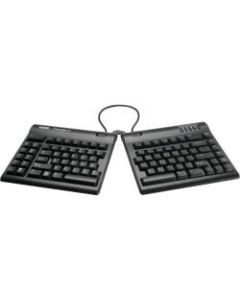 Kinesis Freestyle2 Blue, Bluetooth Multichannel Keyboard For Pc - Wireless Connectivity - Bluetooth - English (US) - QWERTY Layout - Notebook, Tablet, Smartphone, Workstation - Mac, PC, Android - Membrane/Rubber Dome Keyswitch - Black