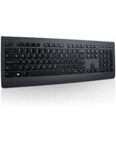 Lenovo Keyboard - Wireless Connectivity - RF - USB Interface - Spanish (Latin America) - Notebook, Tablet, Desktop Computer - Mechanical Keyswitch - Black