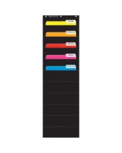 Scholastic Teacher Resources Pocket Chart, File Organizer, 14in x 46 1/2in, Black, Kindergarten to Grade 5