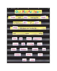 Scholastic Teacher Resources Pocket Chart, Standard, 34in x 44in, Black, Kindergarten to Grade 5