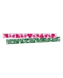 Barker Creek Double-Sided Border Strips, 3in x 35in, Hearts And Clover, Set Of 24