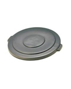 Rubbermaid Commercial Brute 55-Gallon Container Lid - Round - Plastic, High-density Polyethylene (HDPE) - 1 Each - Gray