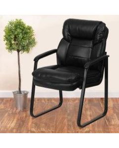 Flash Furniture Bonded LeatherSoft Sled-Base Side Chair, Black