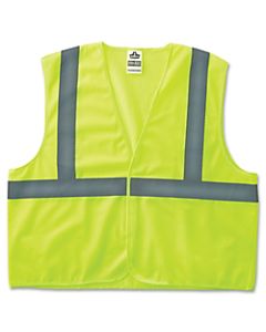 Ergodyne GloWear Safety Vest, 8205HL Super Econo Mesh Type-R Class 2, 4X/5X, Lime