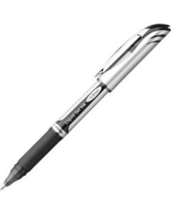 Pentel EnerGel Deluxe Liquid Gel Pen, Bold Point, 1.0 mm, Silver Barrel, Black Ink