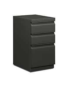 HON Efficiencies 19-7/8inD Vertical 3-Drawer Mobile Pedestal Cabinet, Charcoal