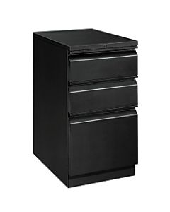 HON Efficiencies 19-7/8inD Vertical Mobile Pedestal Cabinet, Metal, Black