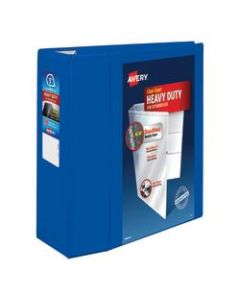 Avery Heavy-Duty View 3-Ring Binder With Locking One-Touch EZD Rings, 5in D-Rings, 38% Recycled, Pacific Blue